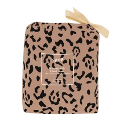 Kyte Baby Twin Sheet in Latte Leopard