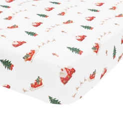 Kyte Baby Twin Sheet in Santa Sleigh