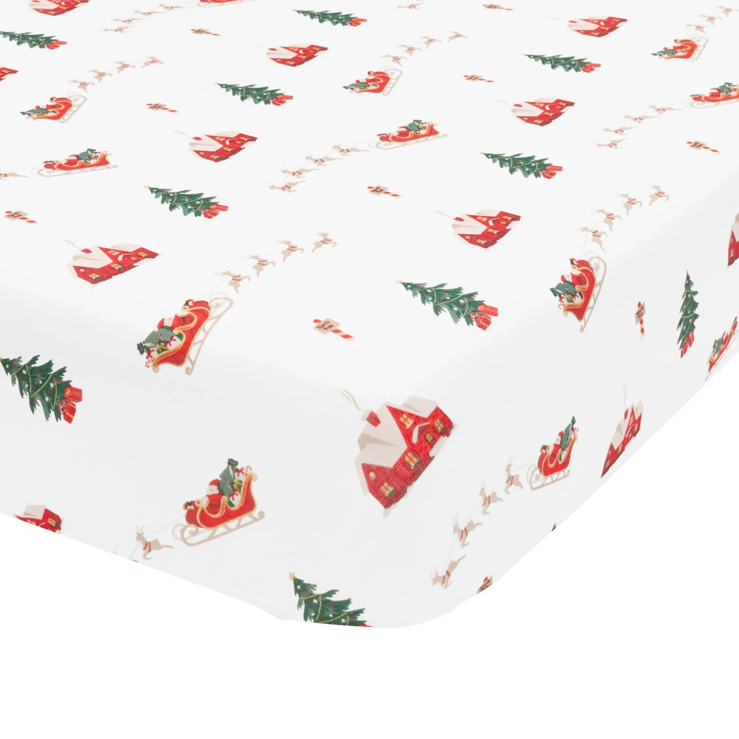 Kyte Baby Twin Sheet in Santa Sleigh