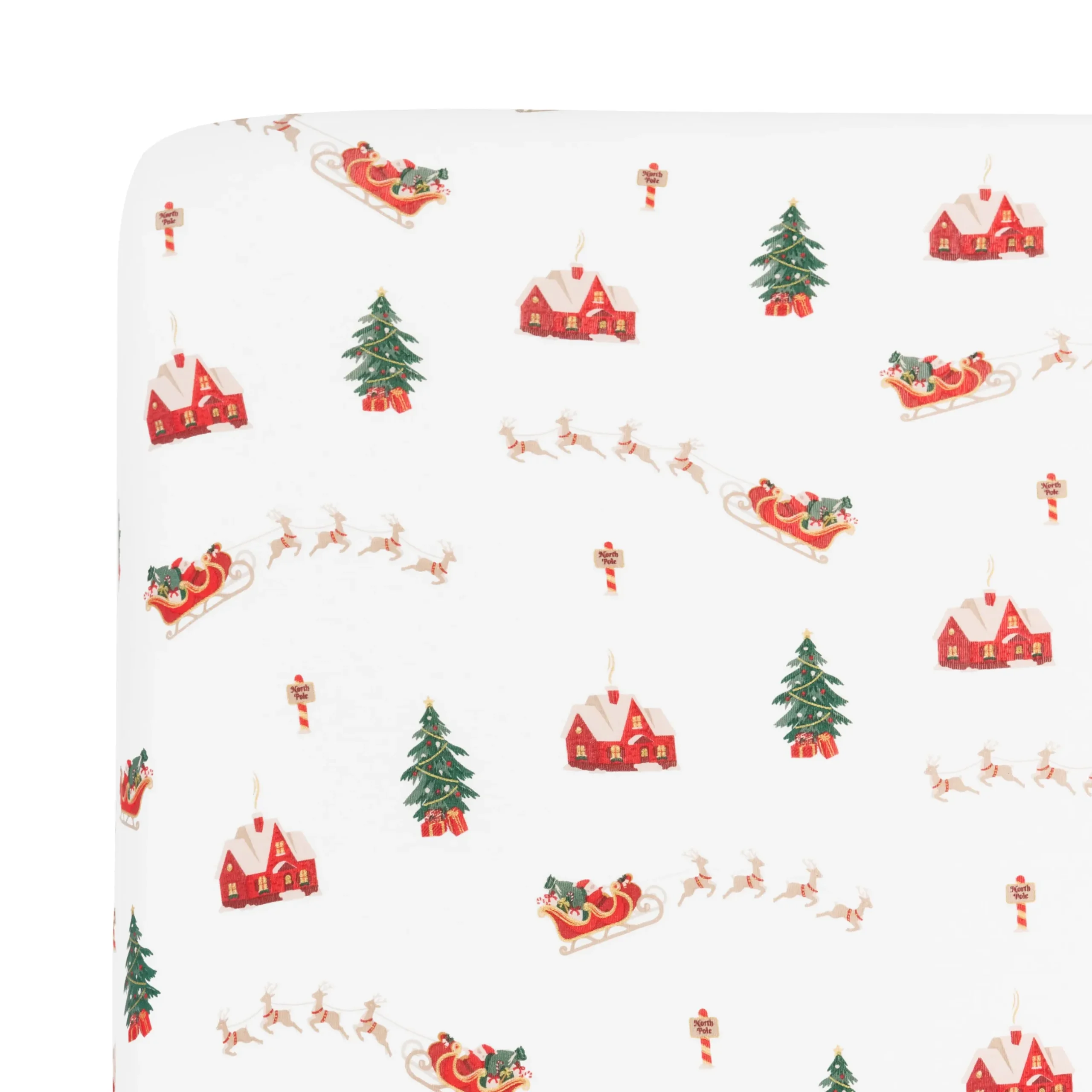 Kyte Baby Twin Sheet in Santa Sleigh