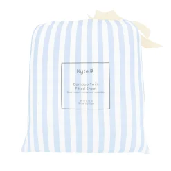 Outlet Kyte Baby Twin Sheet in Small Mist Stripe