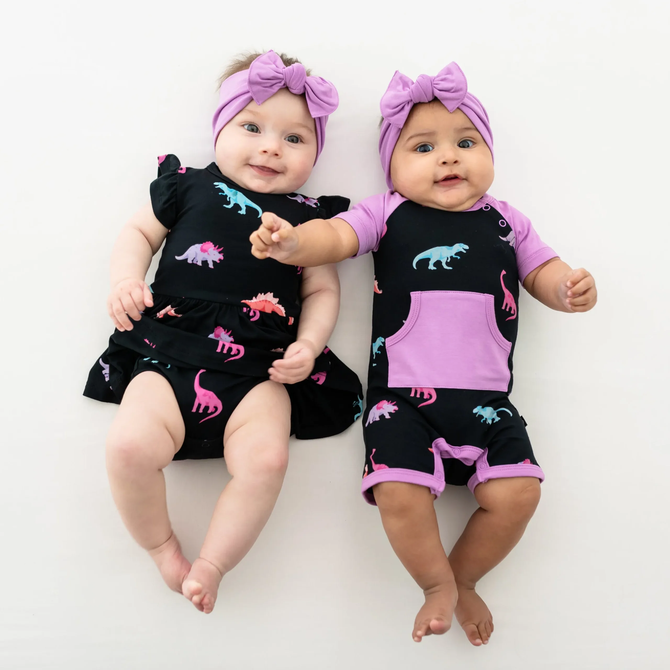 Hot Kyte Baby Twirl Bodysuit Dress in Midnight Roar