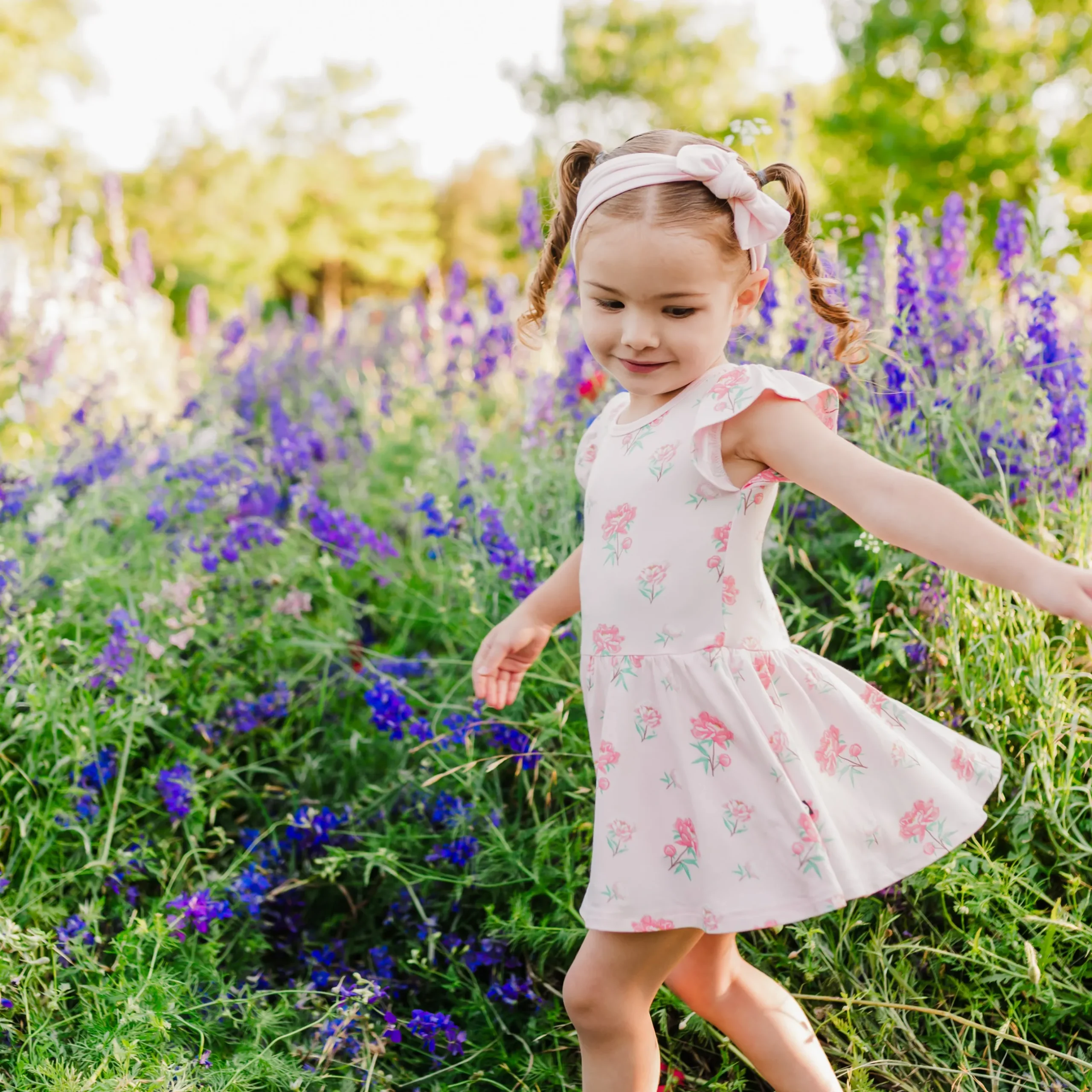 Best Kyte Baby Twirl Bodysuit Dress in Sakura Peony