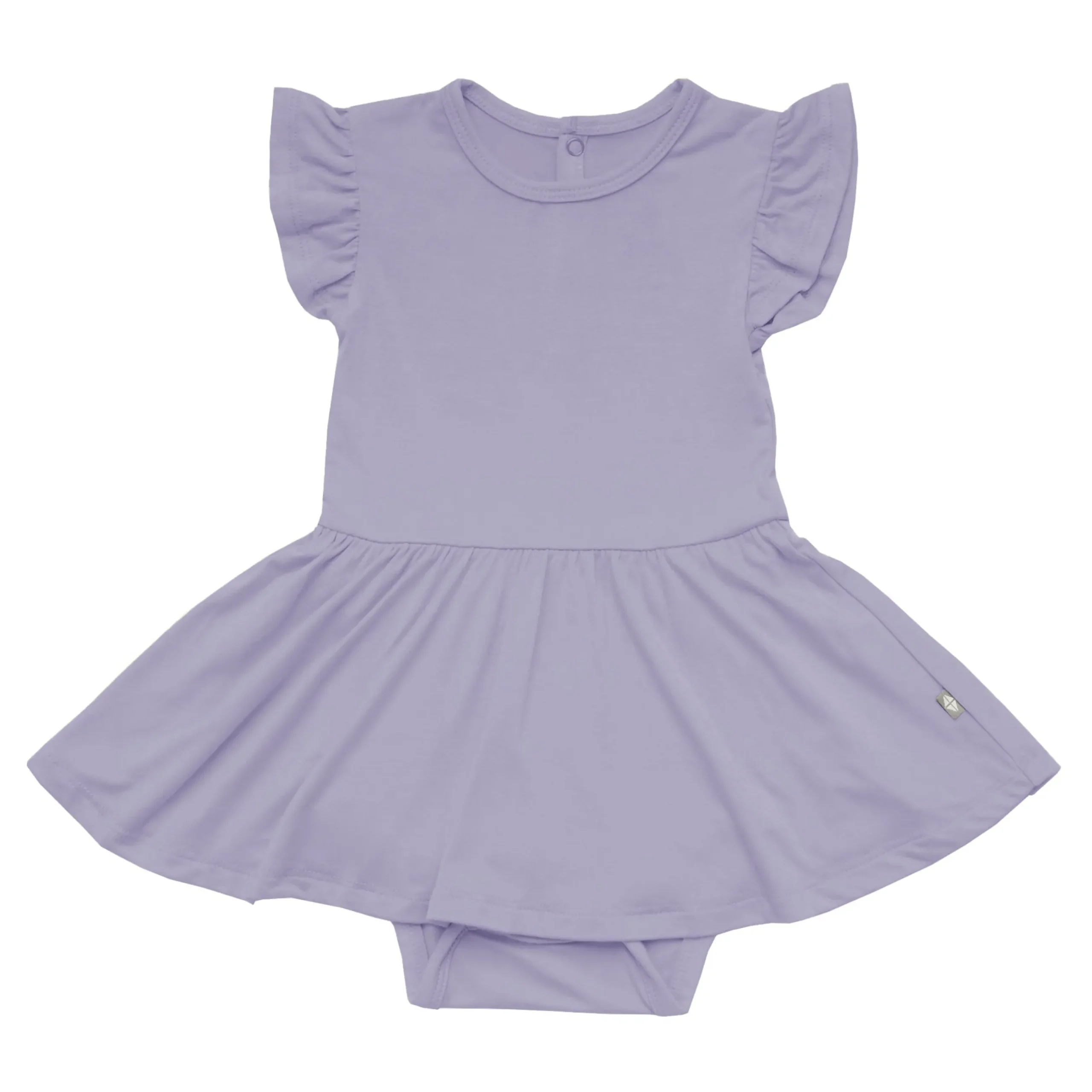 Clearance Kyte Baby Twirl Bodysuit Dress in Taro