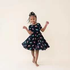 New Kyte Baby Twirl Dress in Midnight Roar