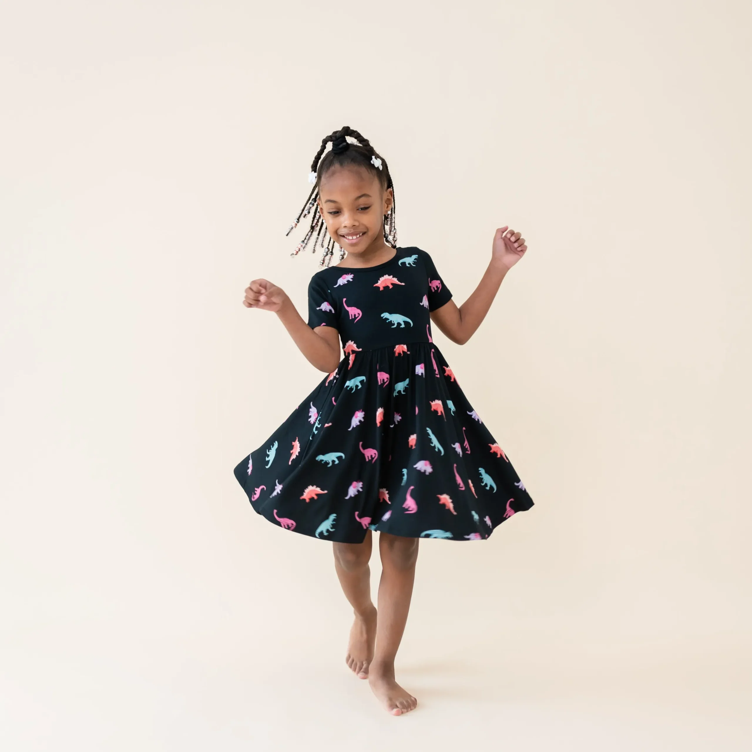 New Kyte Baby Twirl Dress in Midnight Roar