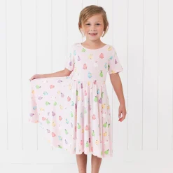 New Kyte Baby Twirl Dress in Pastel Ghost
