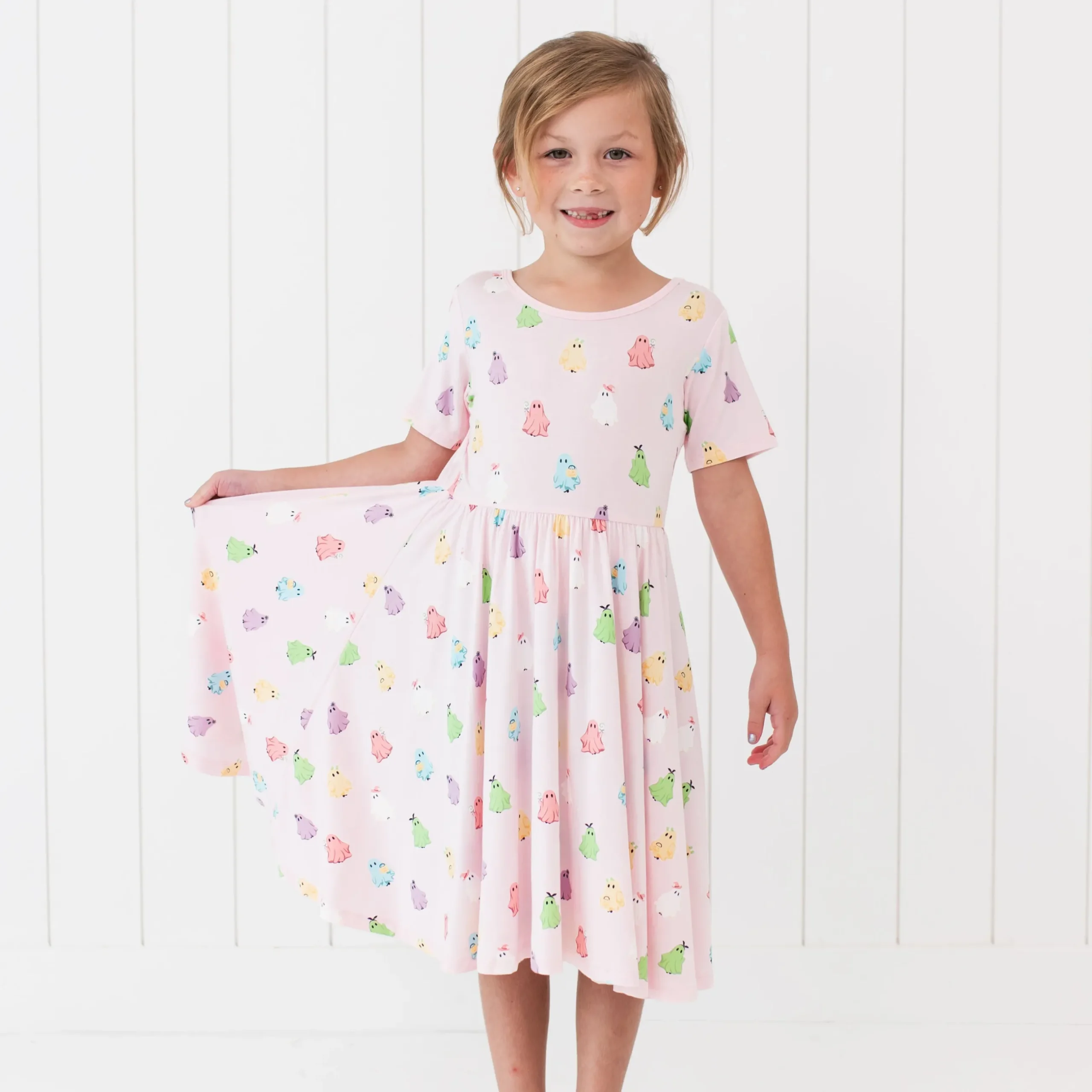 New Kyte Baby Twirl Dress in Pastel Ghost