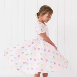 New Kyte Baby Twirl Dress in Pastel Ghost