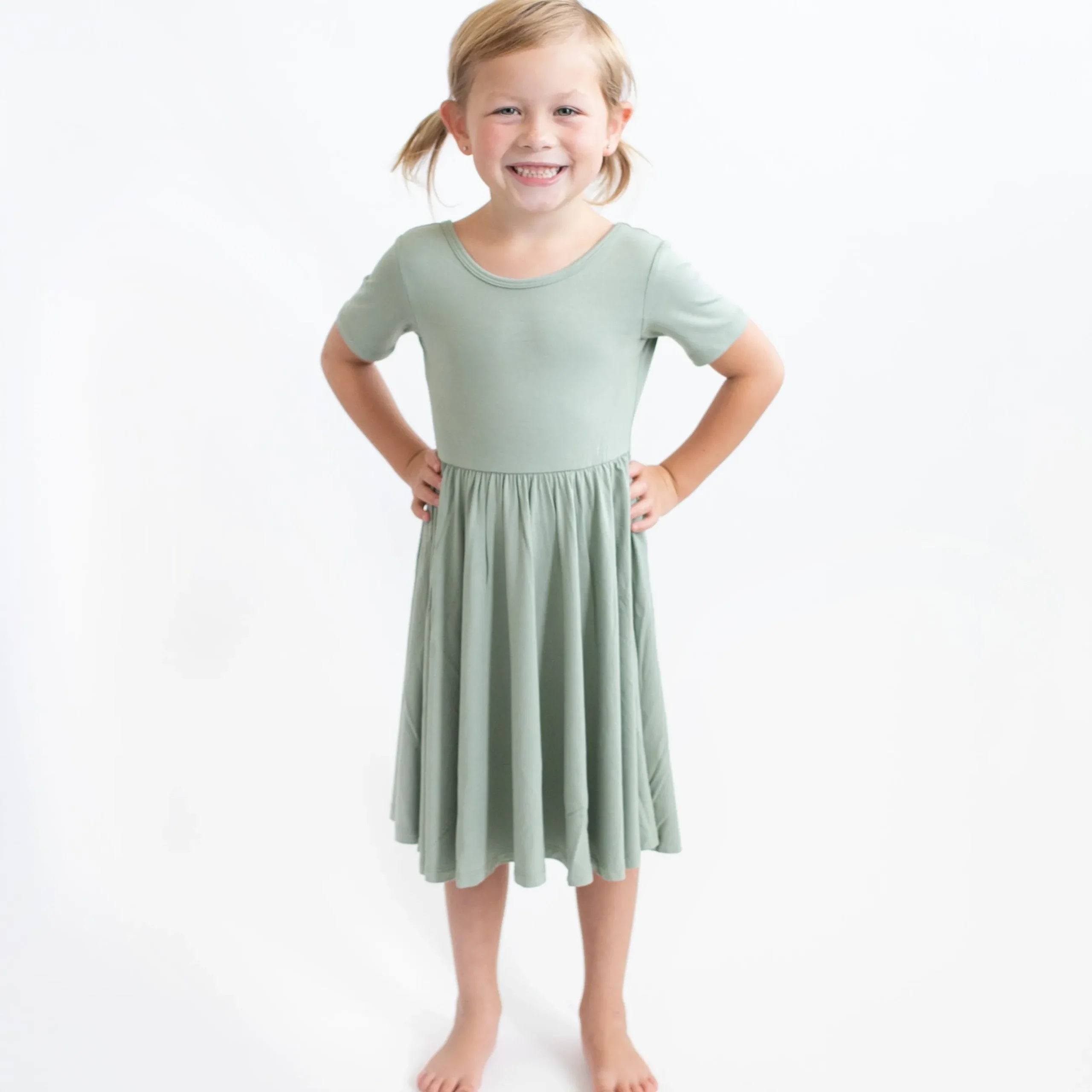 Best Kyte Baby Twirl Dress in Thyme