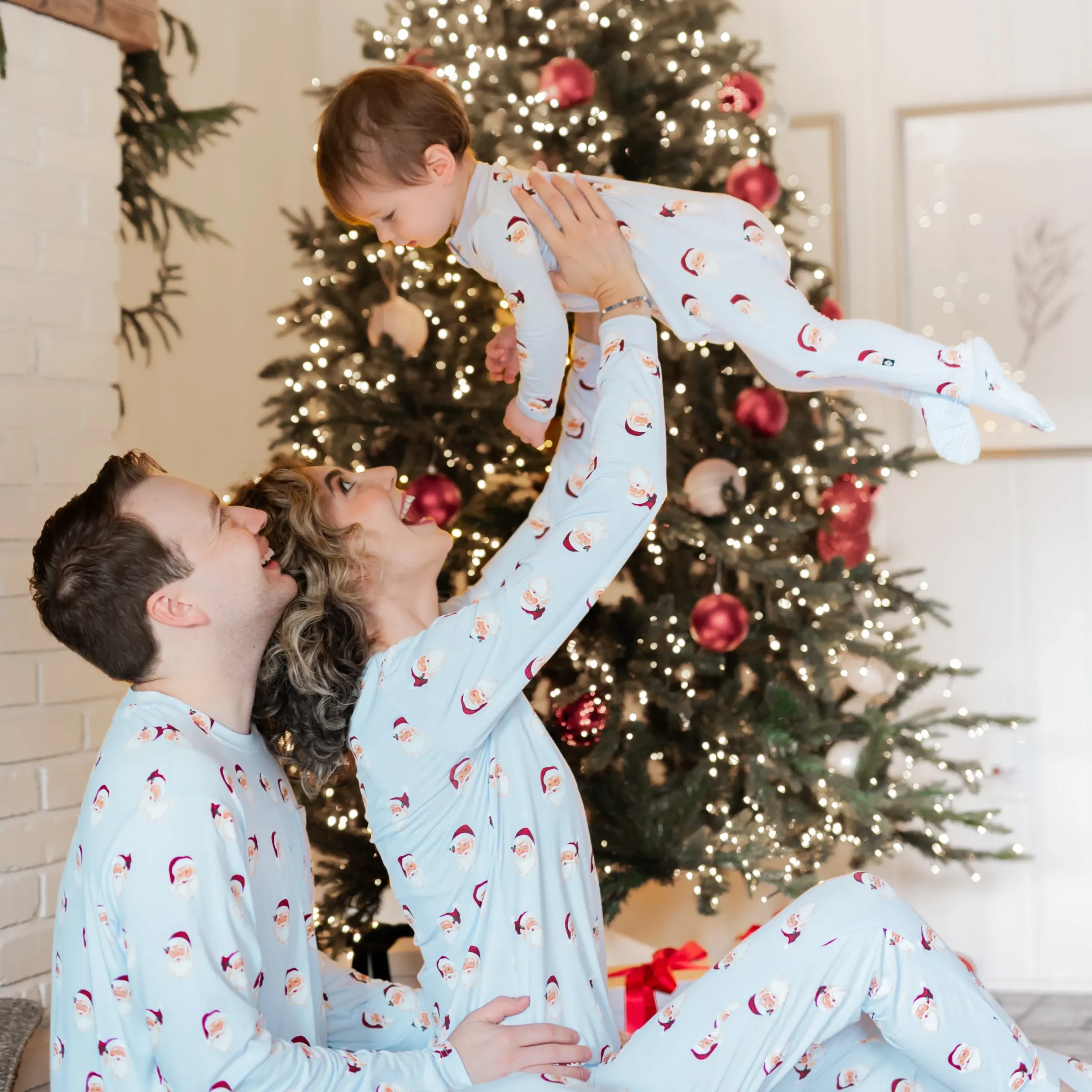 Online Kyte Baby Women's Jogger Pajama Set in Vintage Santa