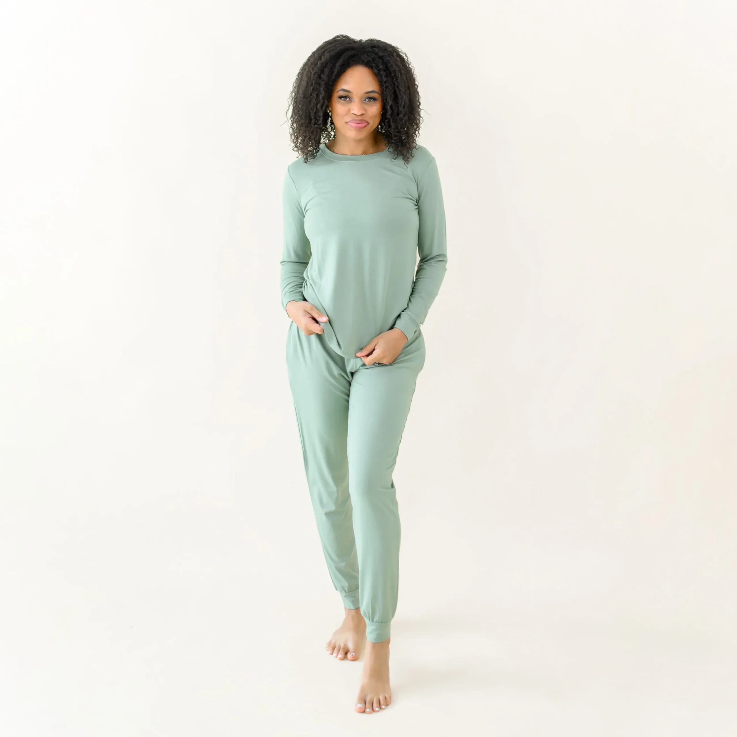 Kyte Baby Women's Jogger Pajama Set in Thyme