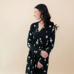 Hot Kyte Baby Women’s Lounge Robe in Big Midnight Magnolia