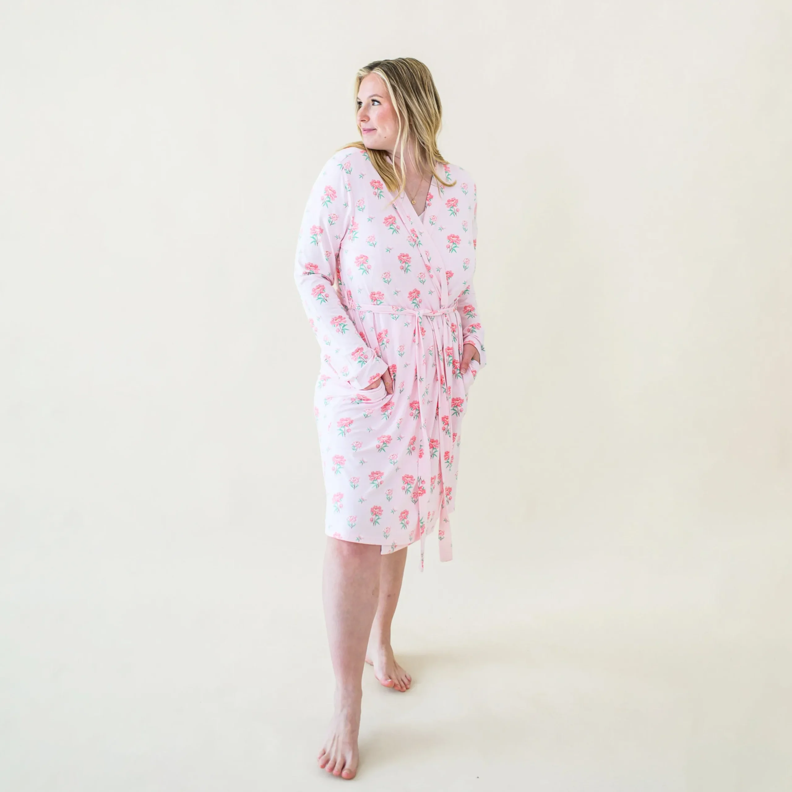 Online Kyte Baby Women's Lounge Robe in Sakura Peony