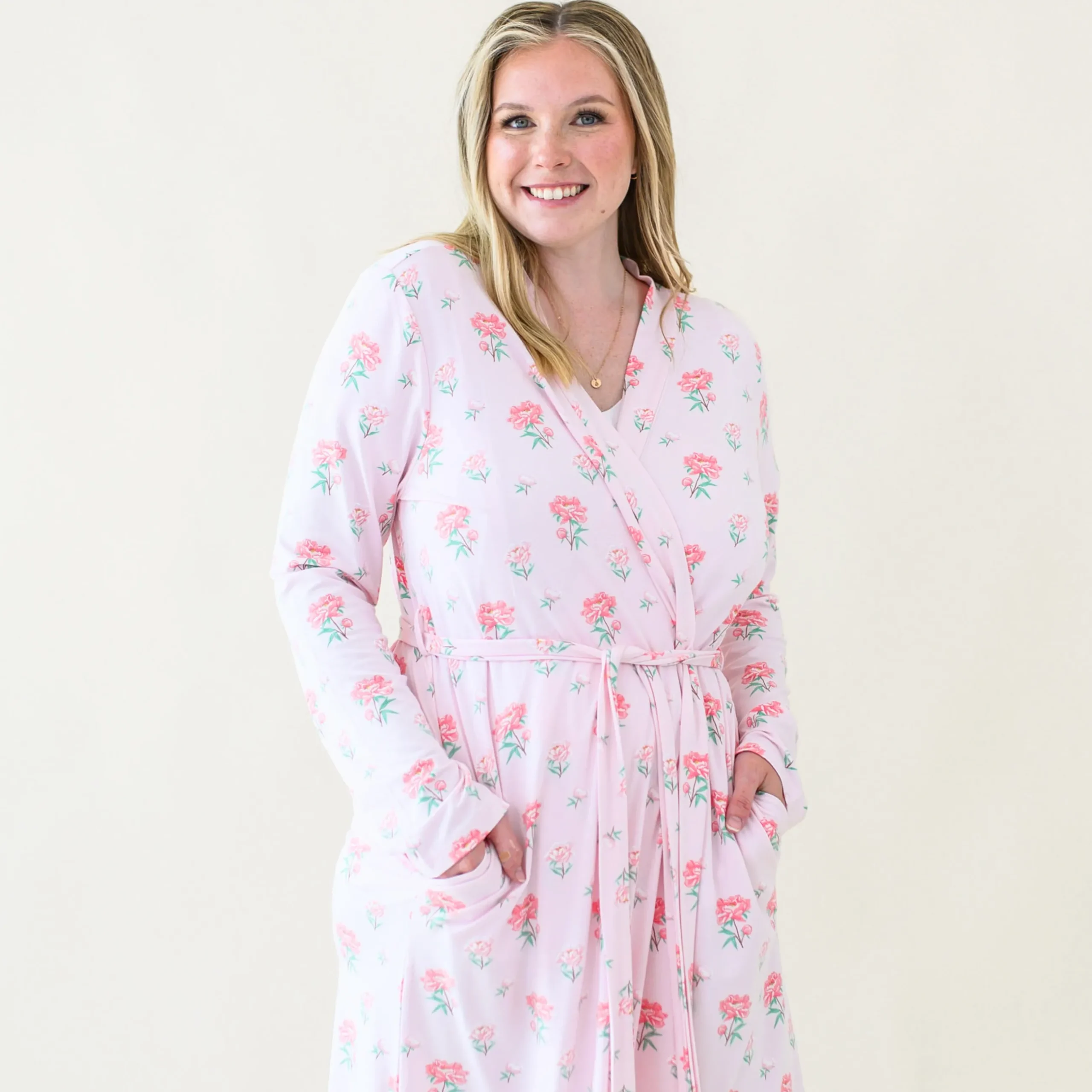 Online Kyte Baby Women's Lounge Robe in Sakura Peony
