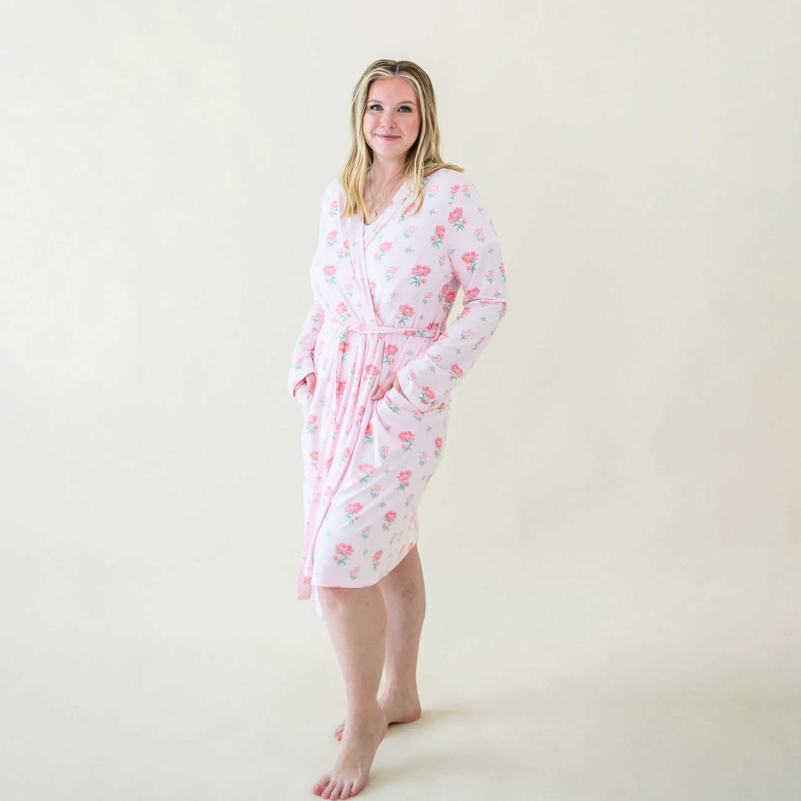 Online Kyte Baby Women's Lounge Robe in Sakura Peony