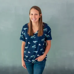 Discount Kyte Baby Women’s Relaxed Fit V-Neck in Humpback