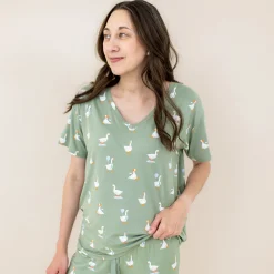 Online Kyte Baby Women's Relaxed Fit V-Neck in Silly Goose