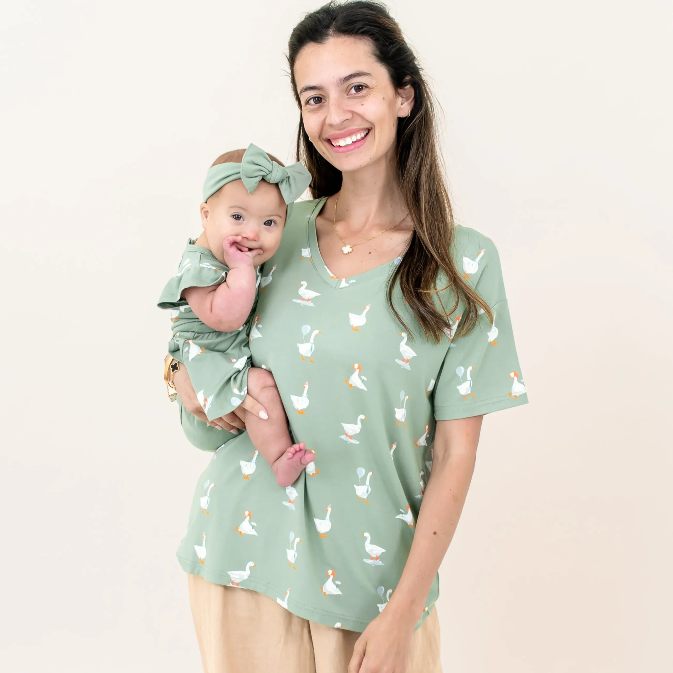 Online Kyte Baby Women's Relaxed Fit V-Neck in Silly Goose