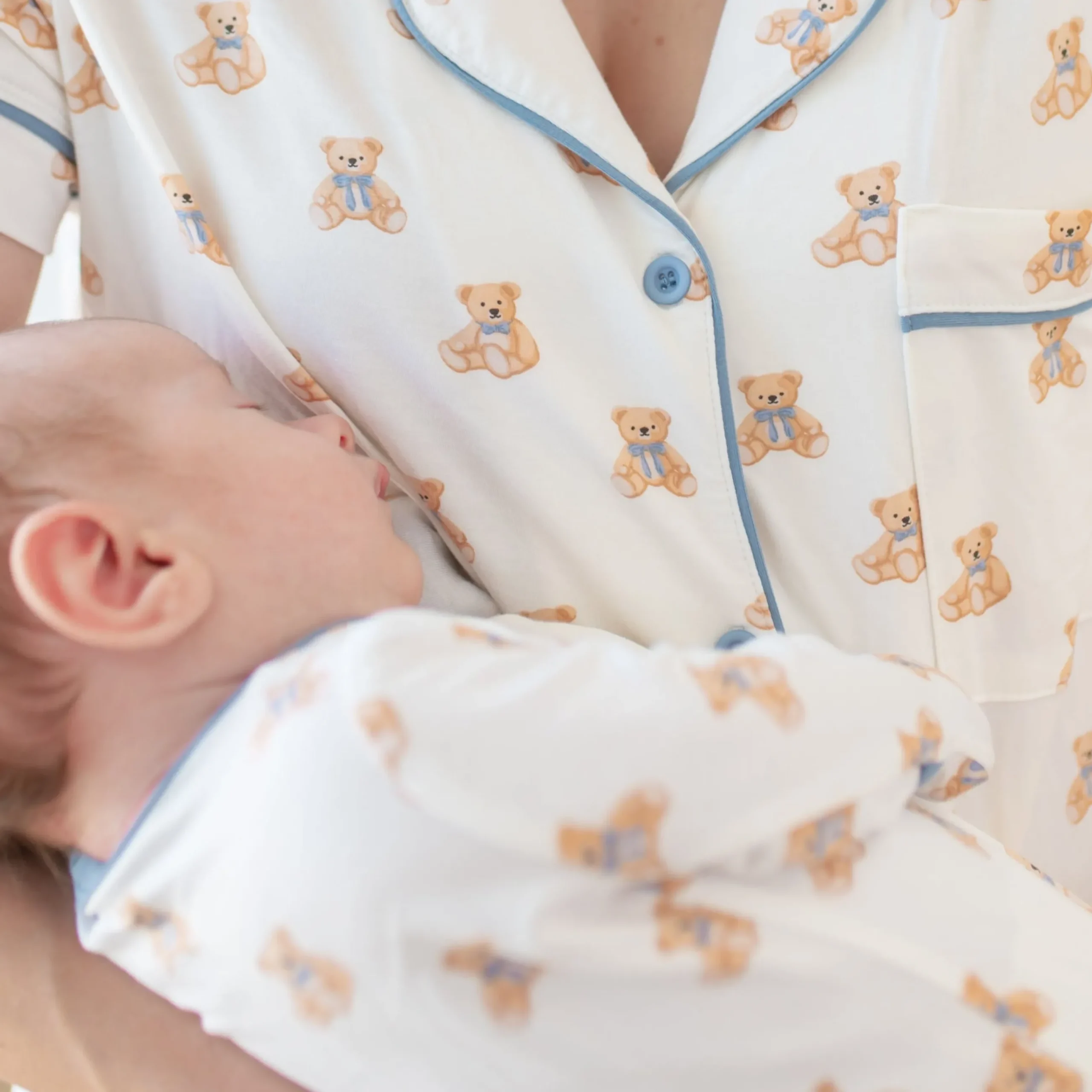 New Kyte Baby Women’s Short Sleeve Pajama Set in Teddy Bear