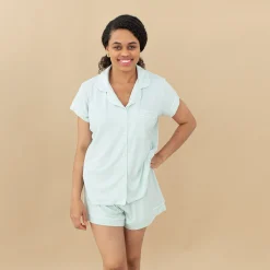 Hot Kyte Baby Women's Short Sleeve Pajama Set in Dew