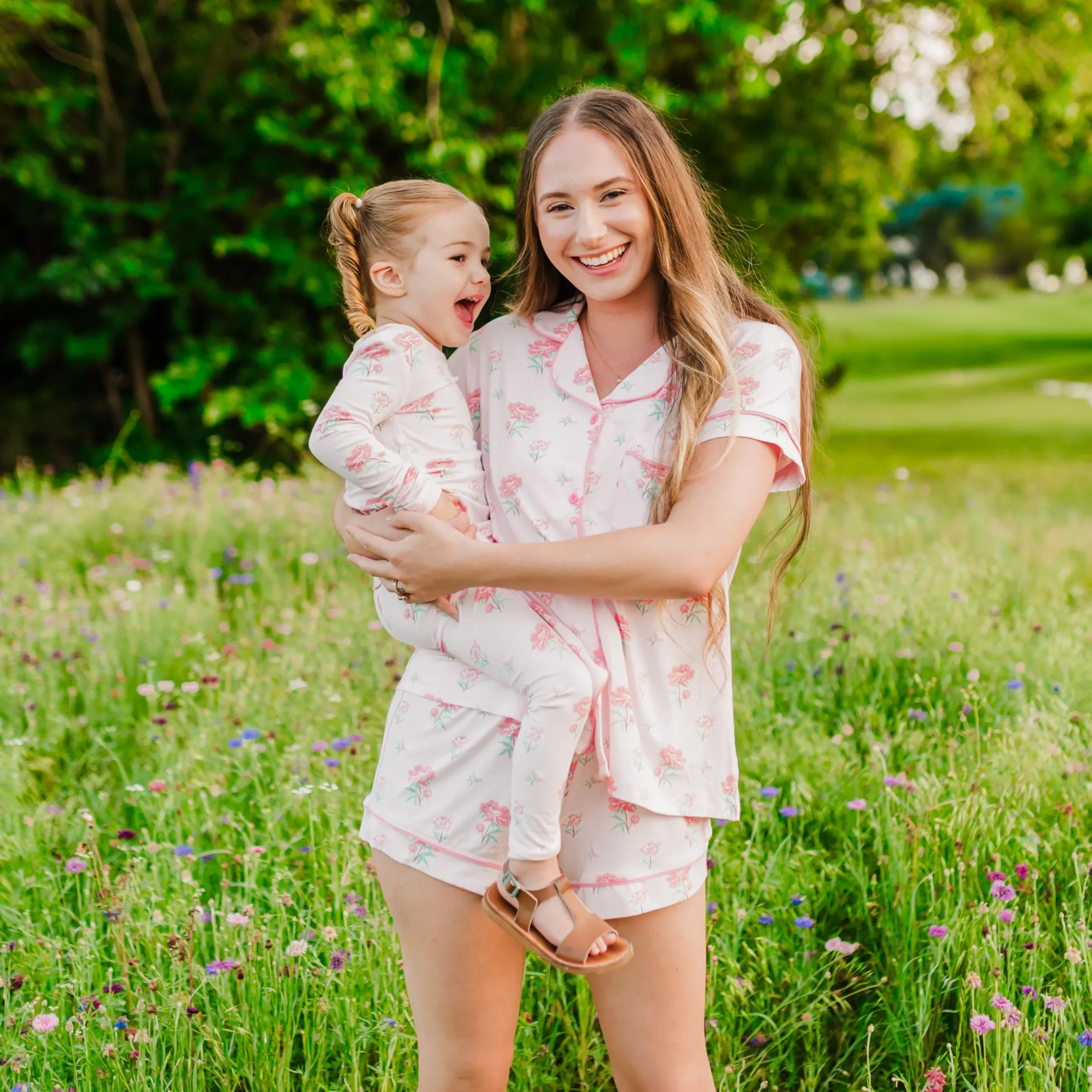 Discount Kyte Baby Women's Short Sleeve Pajama Set in Sakura Peony