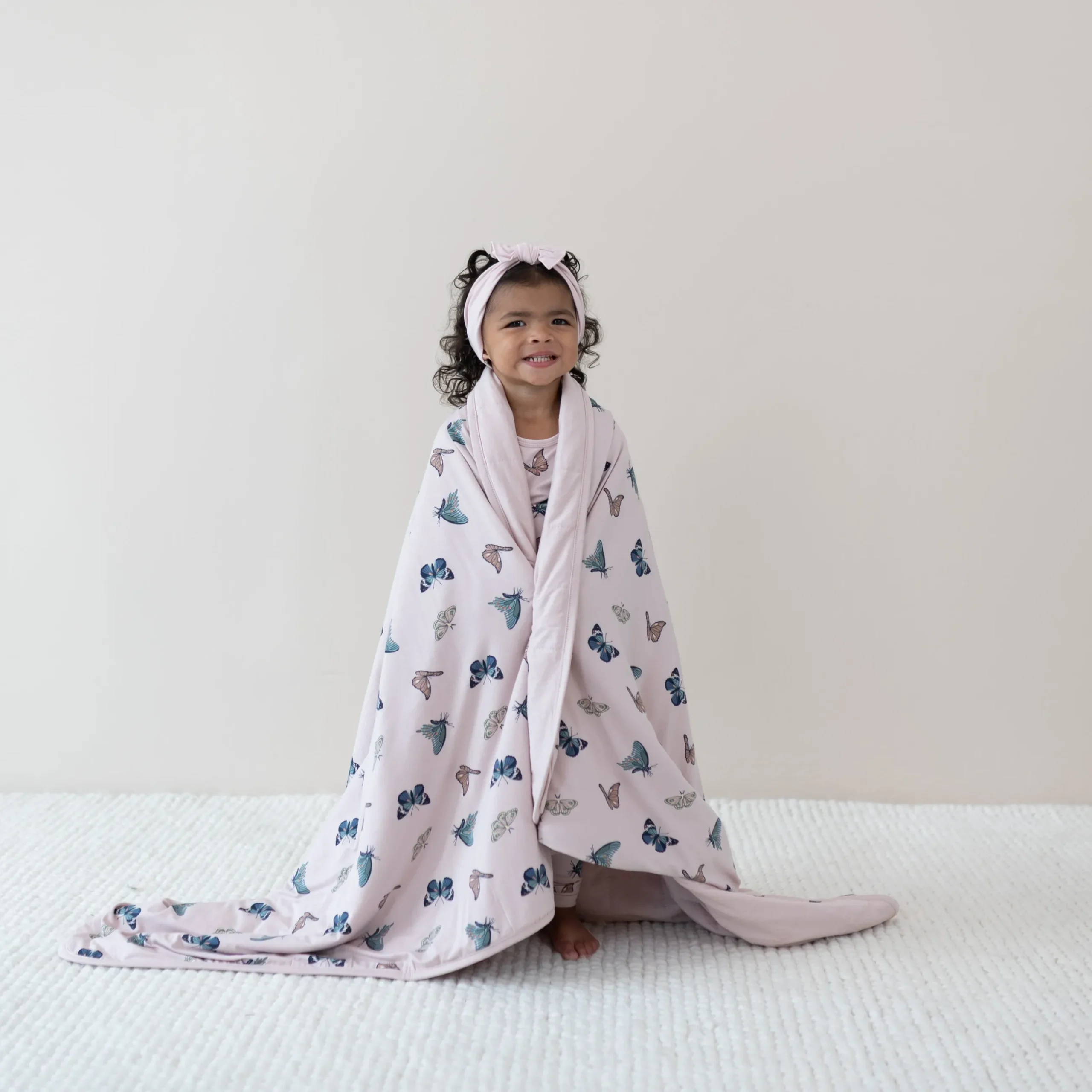 Kyte Baby Youth Blanket in 2.5 Blush Butterfly