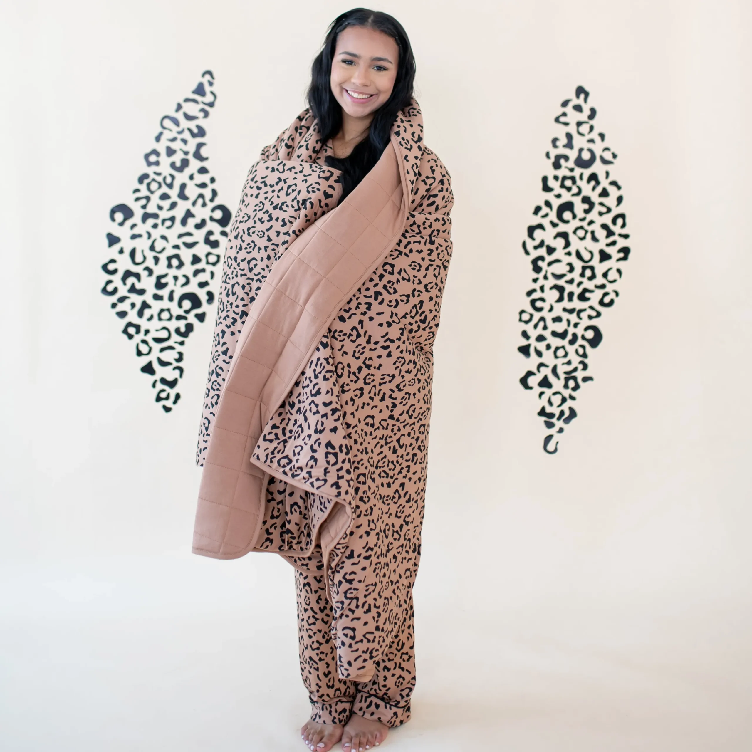 Sale Kyte Baby Youth Blanket in 2.5 Latte Leopard