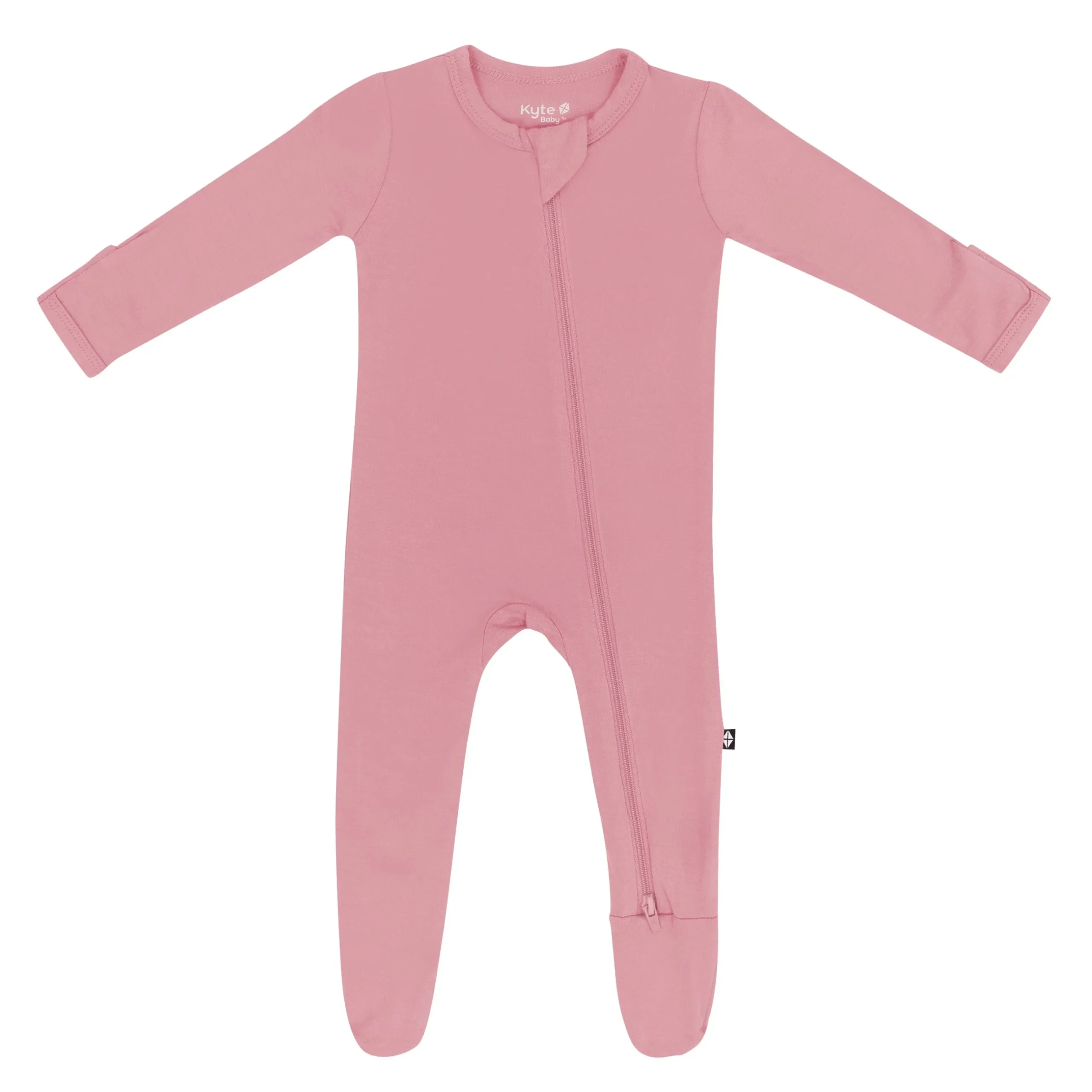 Hot Kyte Baby Zippered Footie in Apple Blossom