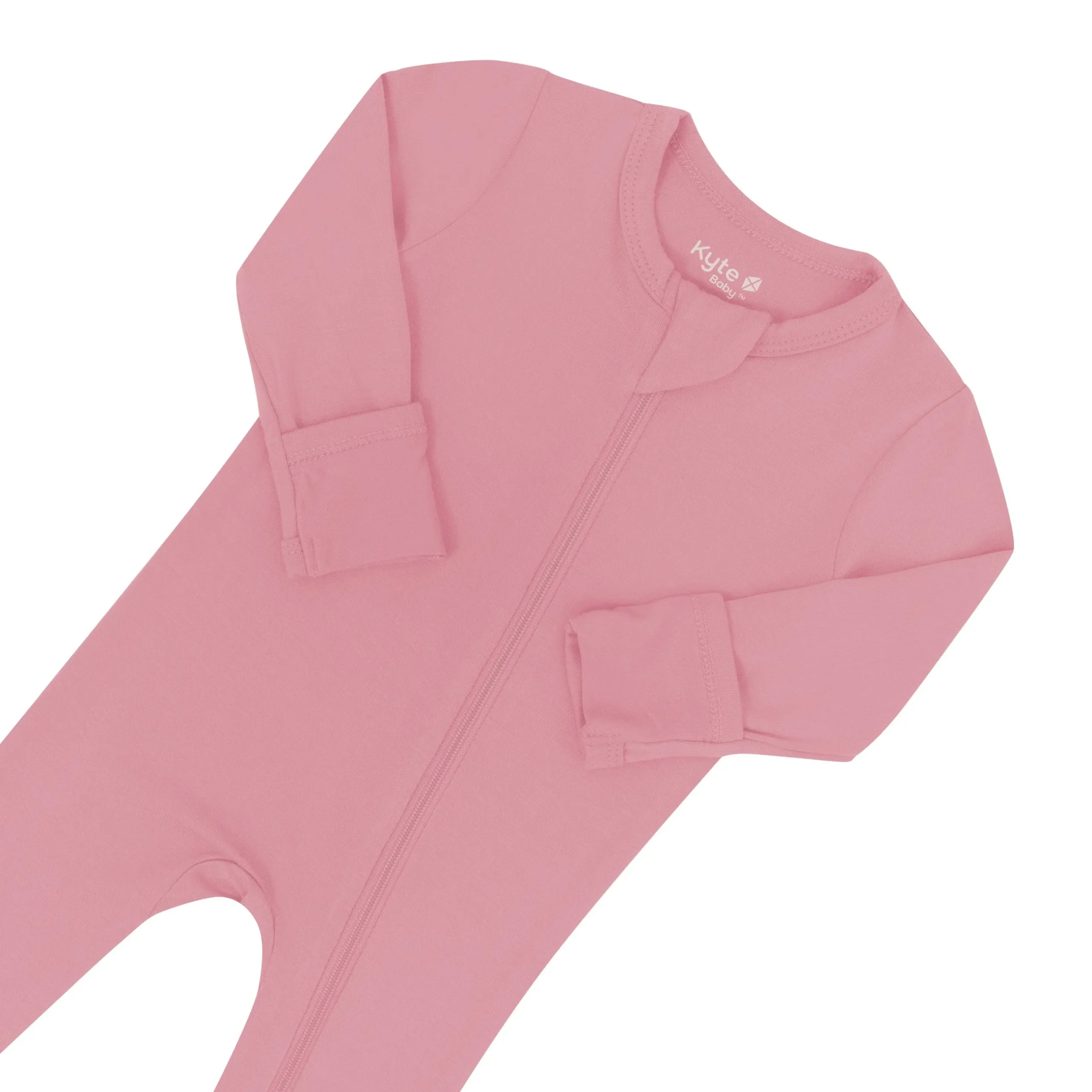 Hot Kyte Baby Zippered Footie in Apple Blossom