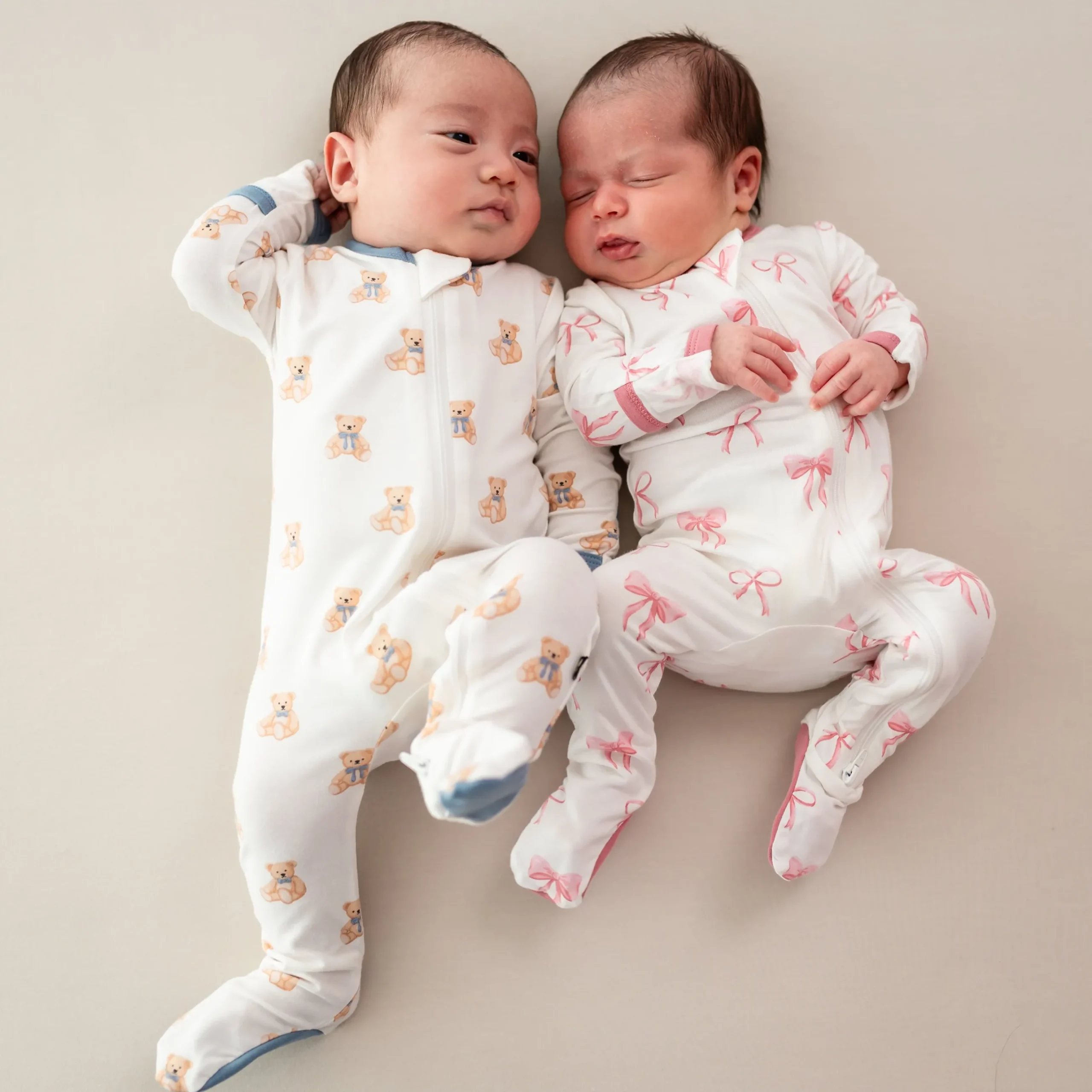 Clearance Kyte Baby Zippered Footie in Bow