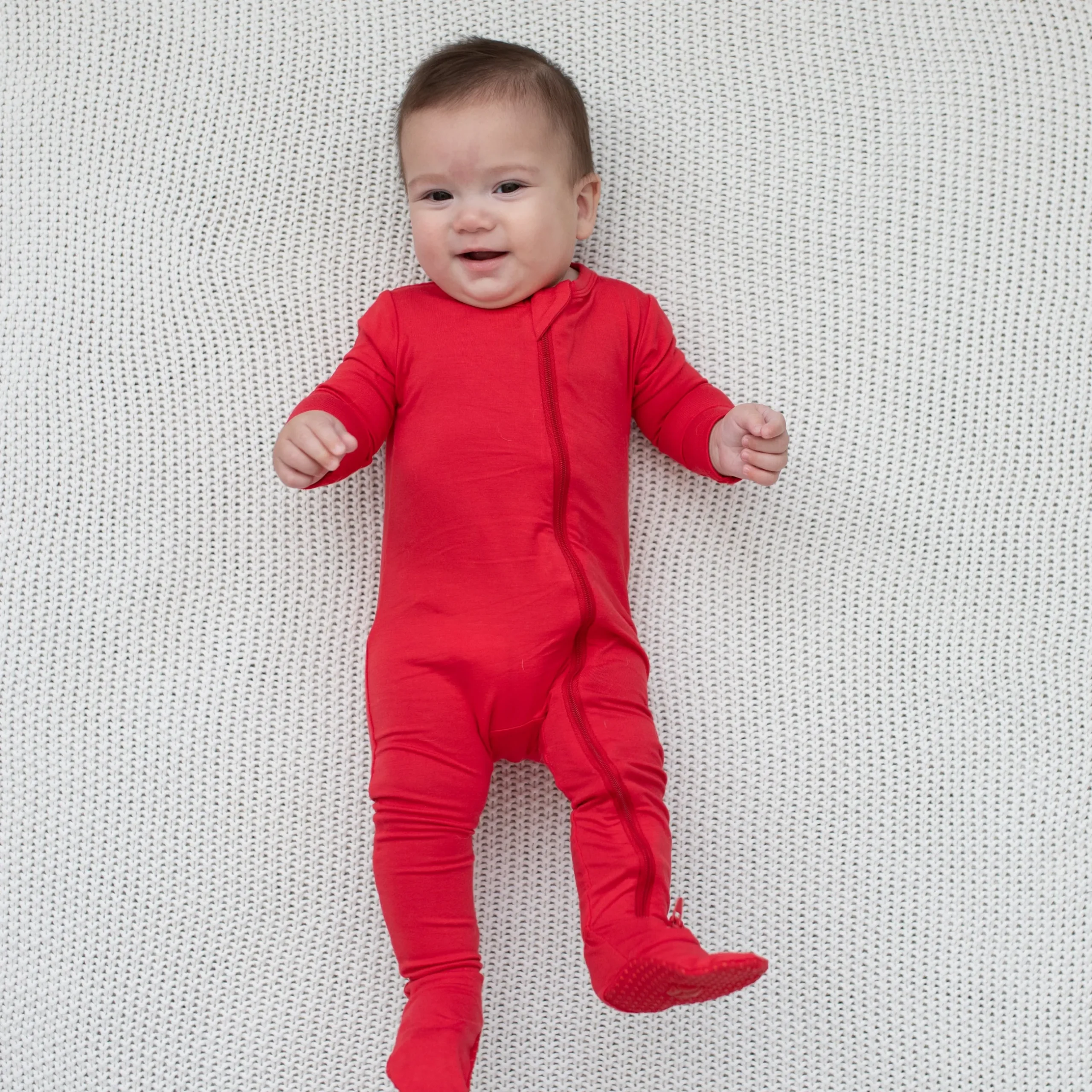 Discount Kyte Baby Zippered Footie in Cardinal