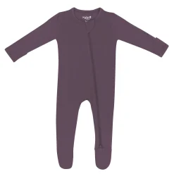 New Kyte Baby Zippered Footie in Currant