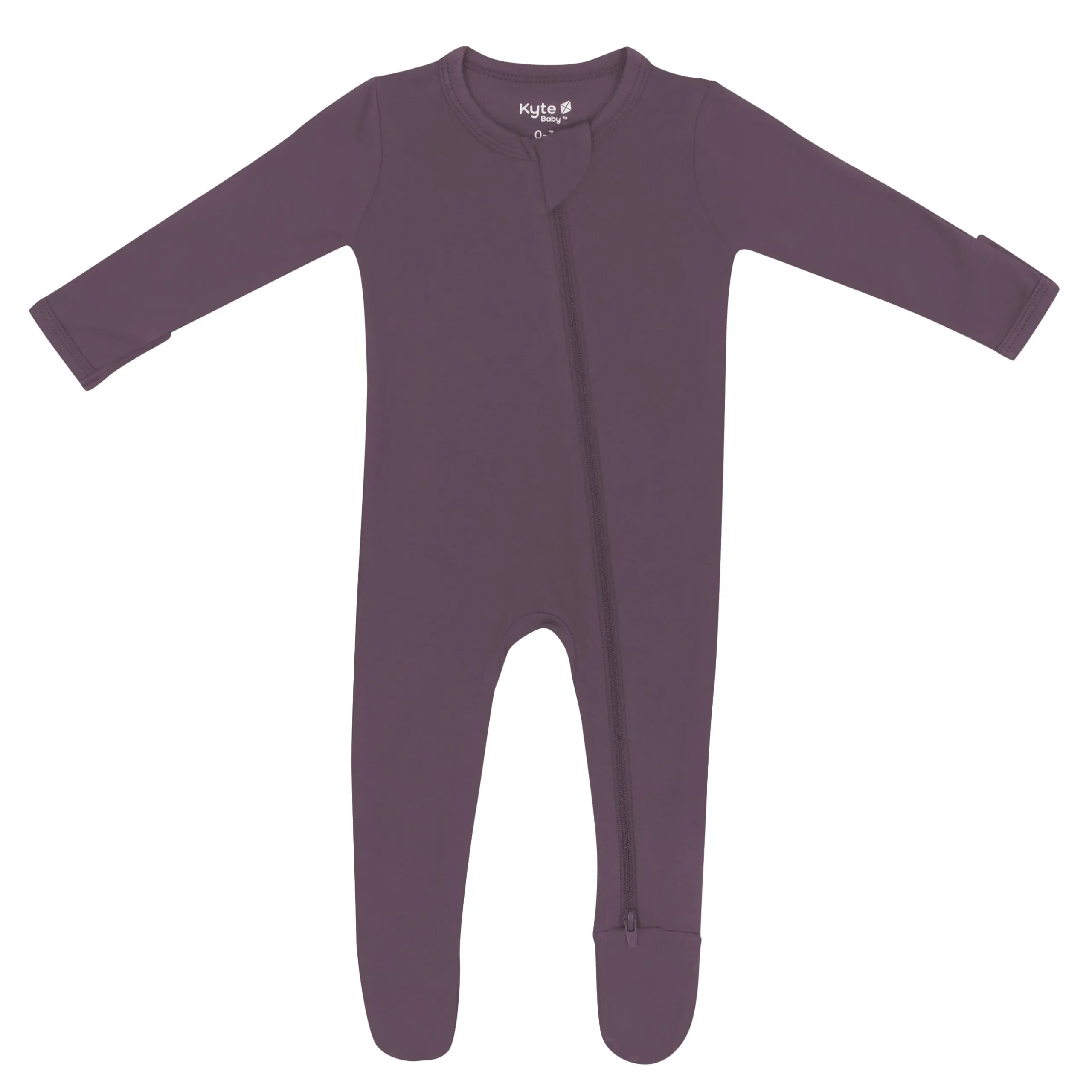 New Kyte Baby Zippered Footie in Currant
