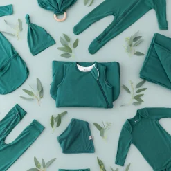 New Kyte Baby Zippered Footie in Emerald