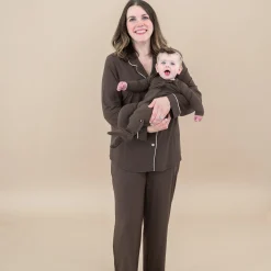 Hot Kyte Baby Zippered Footie in Espresso