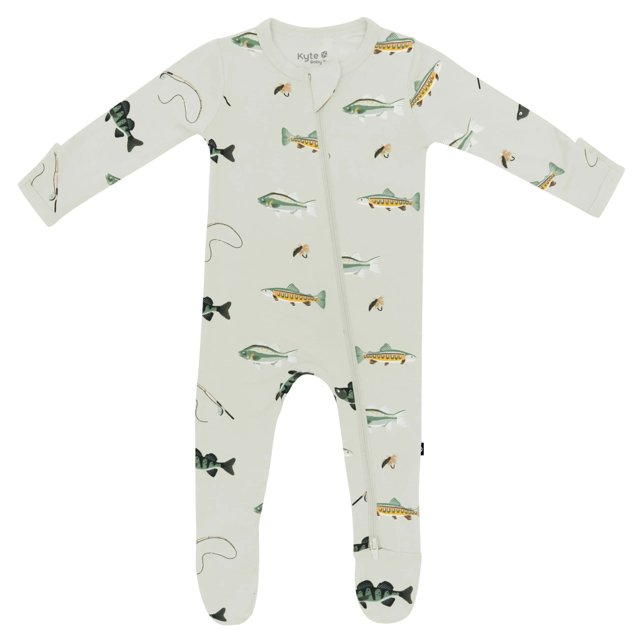 Kyte Baby Zippered Footie in Fishing