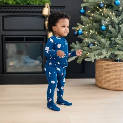 New Kyte Baby Zippered Footie in Frosty Friends