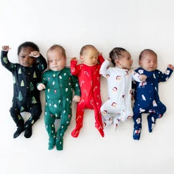 New Kyte Baby Zippered Footie in Frosty Friends