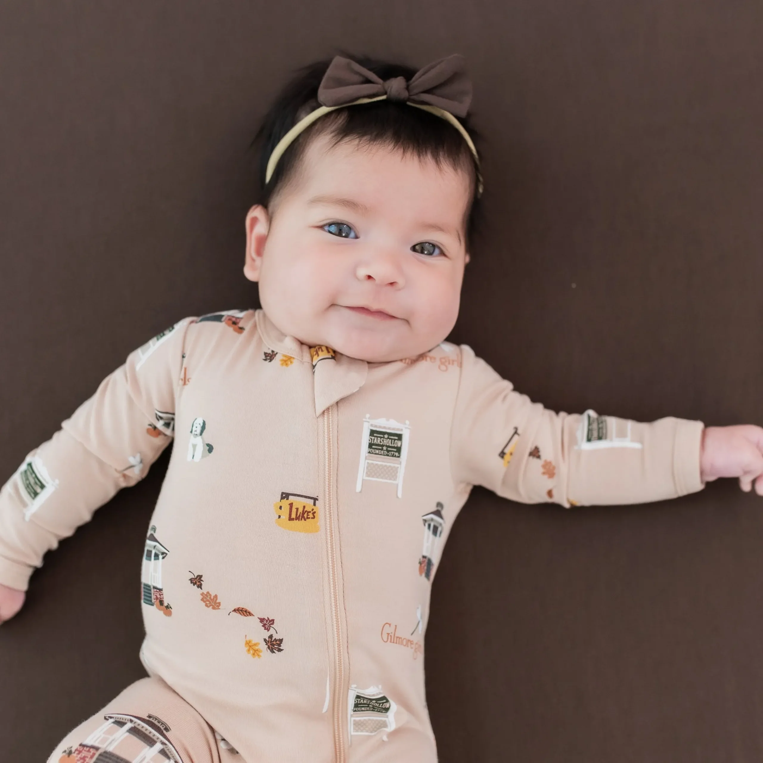 Hot Kyte Baby Zippered Footie in Gilmore Girls