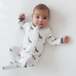 Clearance Kyte Baby Zippered Footie in Giraffe