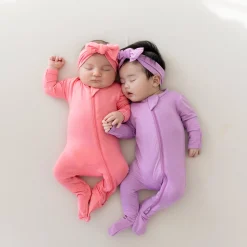 Outlet Kyte Baby Zippered Footie in Guava