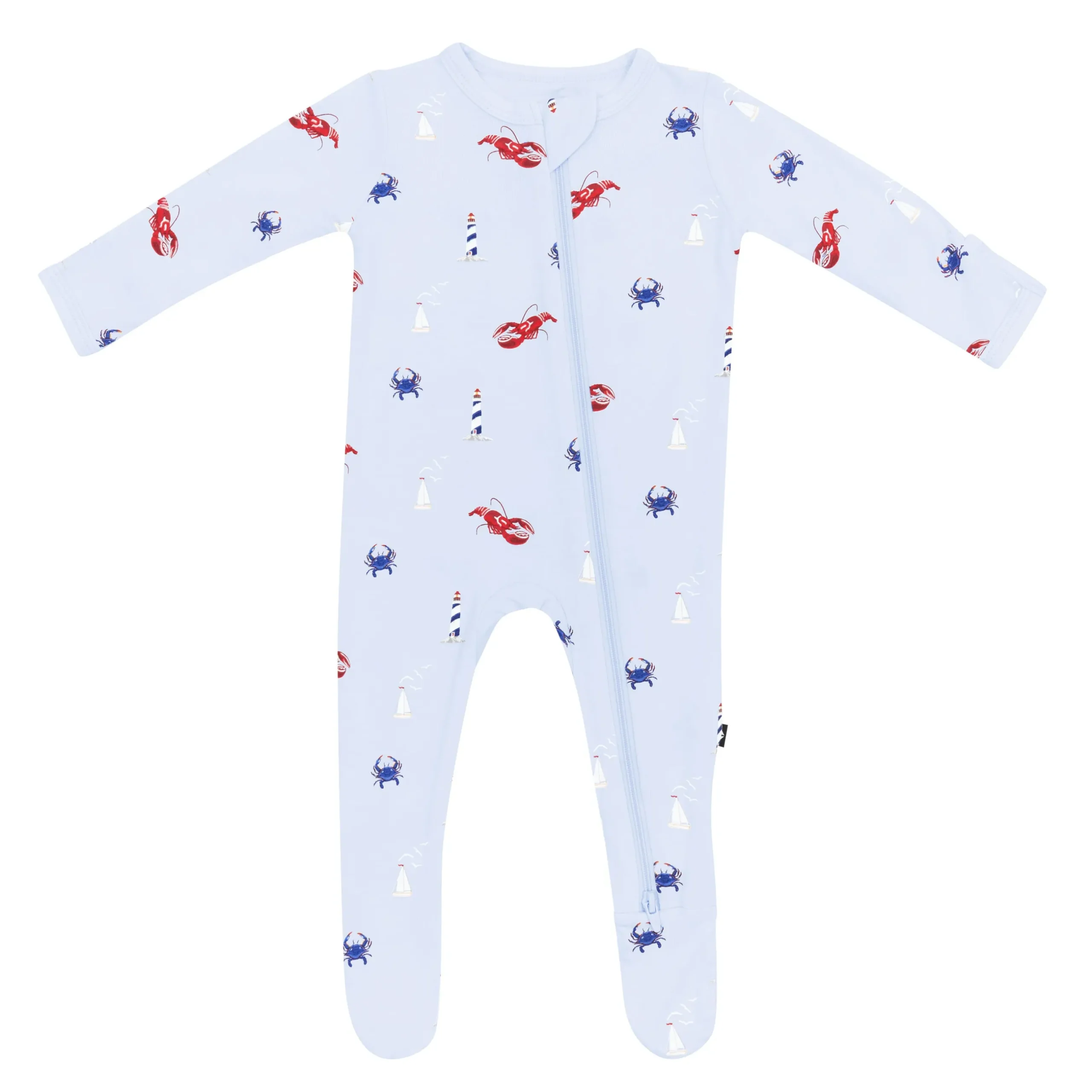 Online Kyte Baby Zippered Footie in Harbor