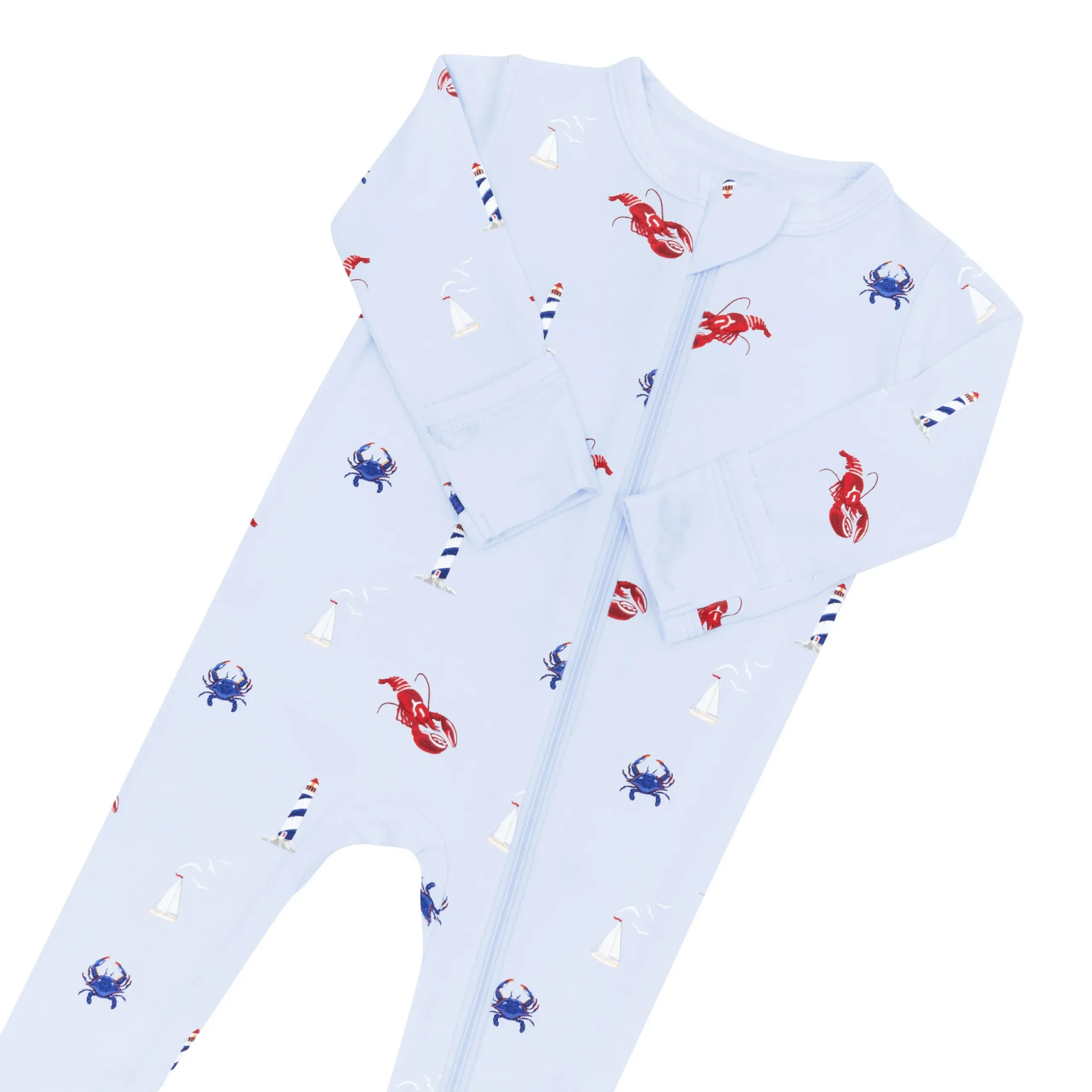 Online Kyte Baby Zippered Footie in Harbor
