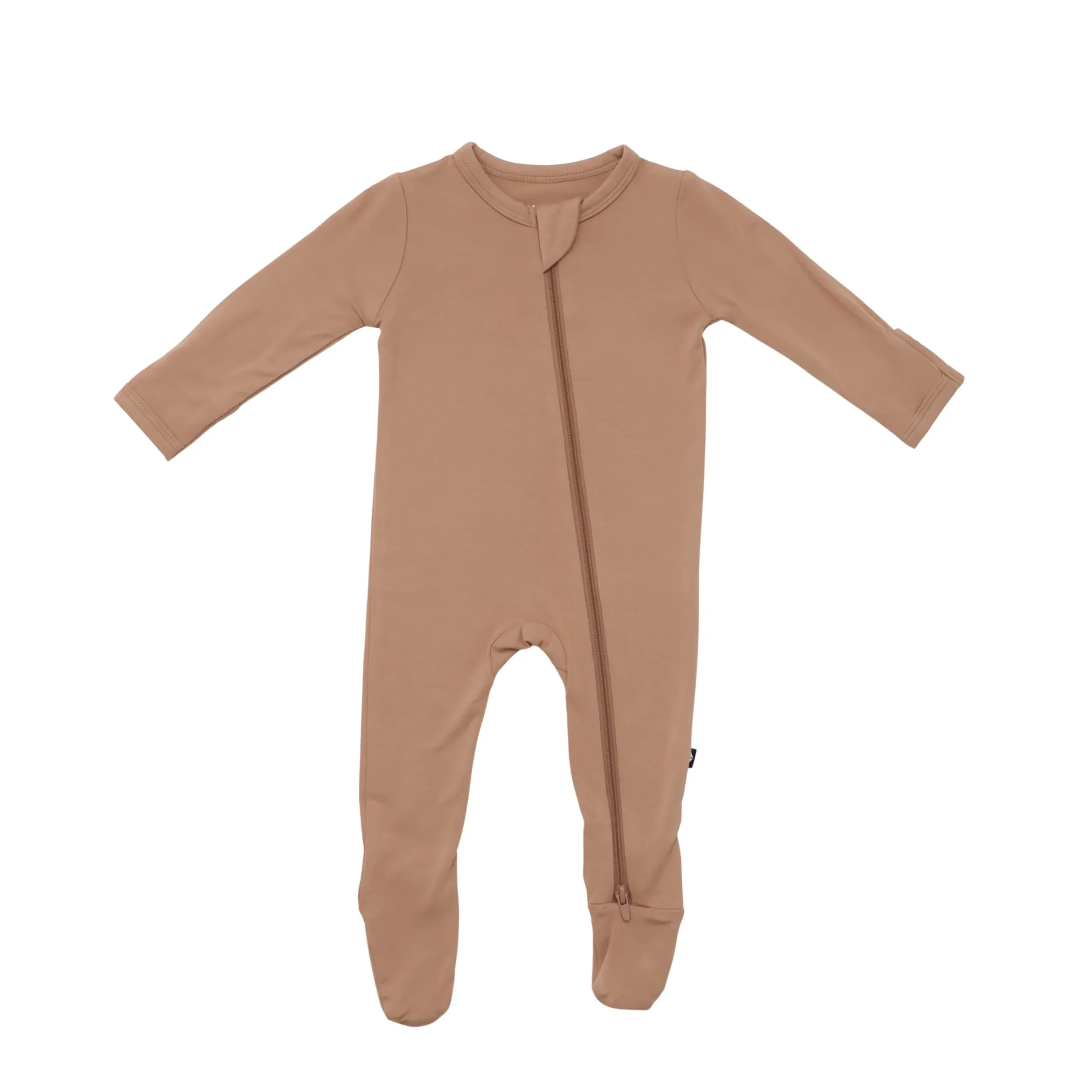 Kyte Baby Zippered Footie in Latte