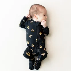 New Kyte Baby Zippered Footie in Midnight Icon