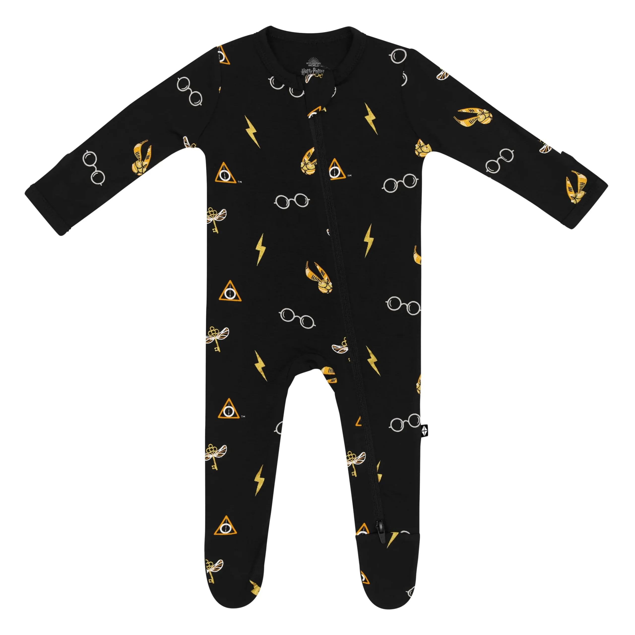 New Kyte Baby Zippered Footie in Midnight Icon