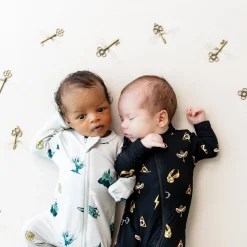 New Kyte Baby Zippered Footie in Midnight Icon