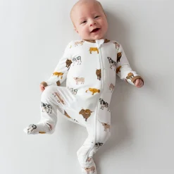 Kyte Baby Zippered Footie in Moo