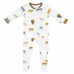 Kyte Baby Zippered Footie in Moo